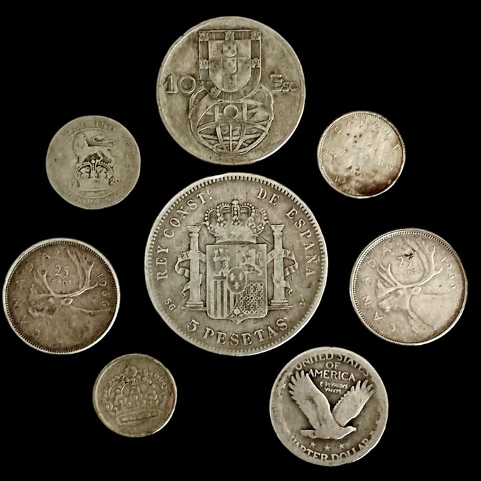 Verden Lote de 8 monedas - diferentes fechas - (S38-001)  (Ingen mindstepris)