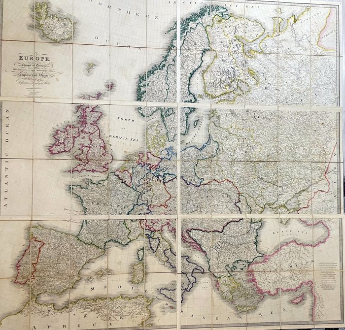 Europa - Europa; James Wyld - 6 Maps of Europe in Case from 1851 - 1851-1860