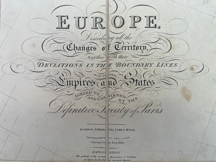 Europa - Europa; James Wyld - 6 Maps of Europe in Case from 1851 - 1851-1860