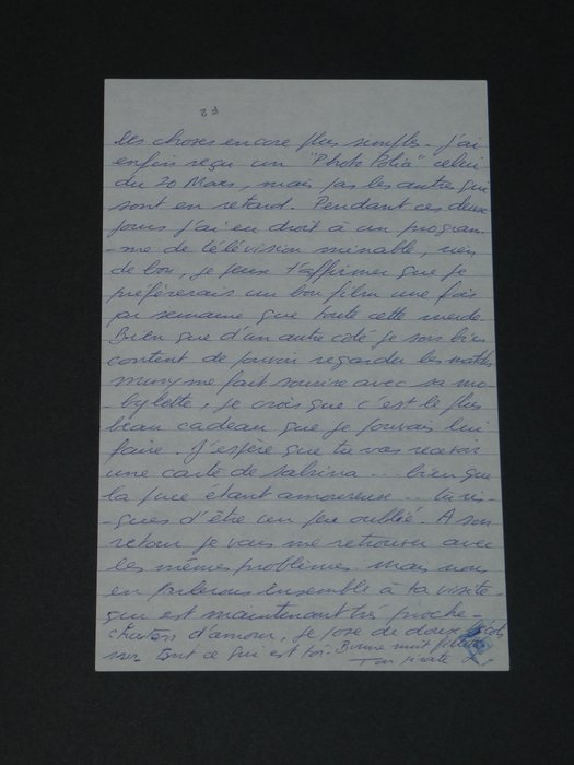 Jacques Mesrine - [Toute cette merde] - Lettre autographe signée à Jeanne Schneider, pendant son incarcération - 1976