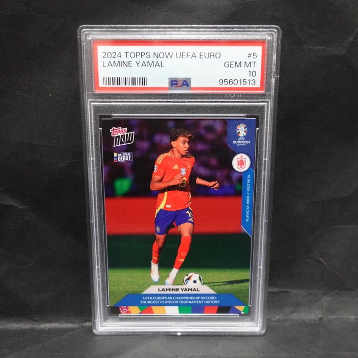 2024 - Topps - Now UEFA Euro - Lamine Yamal - #5 Rookie - 1 Graded card - PSA 10