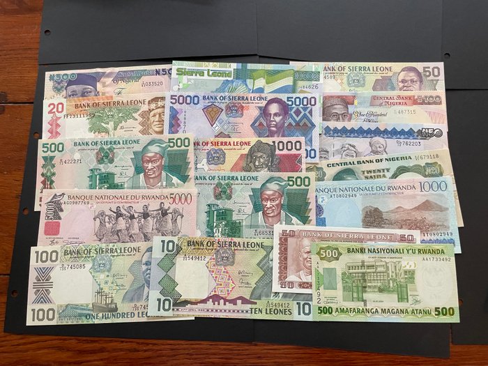 Verden. - 17 banknotes - Various Dates  (Ingen mindstepris)