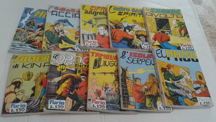 Furio Almirante nn. 1/10 completa raccoltine libretto - edizioni Mercury - 10 Comic