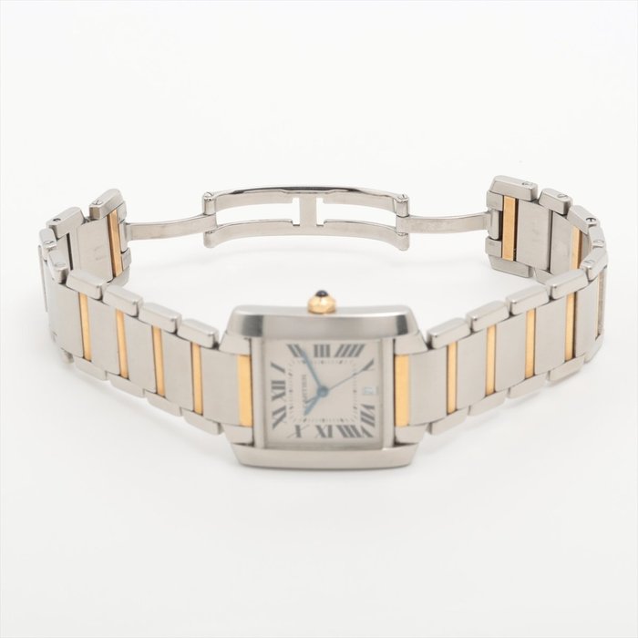 Cartier - Tank Française - W51005Q4 - Mænd - 2000-2010