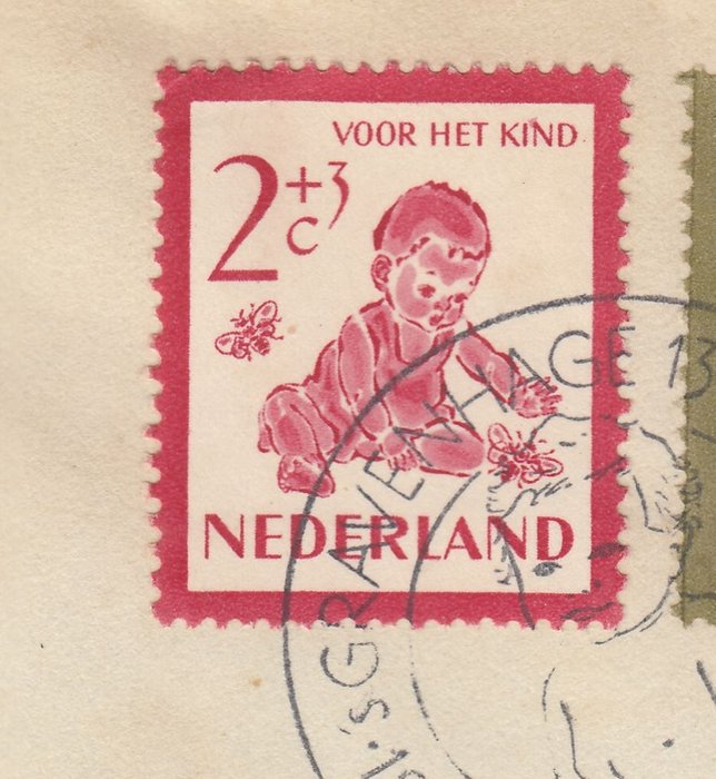 Holland 1950 - FDC Kinderzegels Med Pladefejl + H. Vleeming Certifikat - NVPH E4 met plaatfout 563 PM2