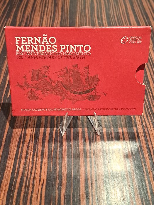 Portugal 2 Euro 2011 "Fernão Mendes Pinto" (2 moedas) Proof + BU  (Ingen mindstepris)