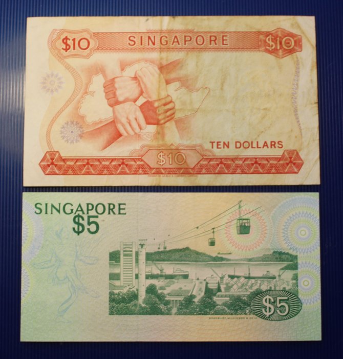 Singapore. - 14 banknotes - various dates  (Ingen mindstepris)