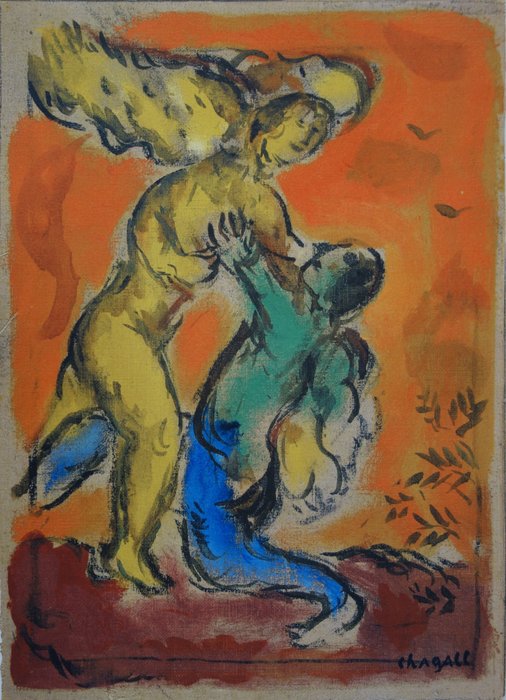 Marc Chagall (1887-1985) - Jacob et ange