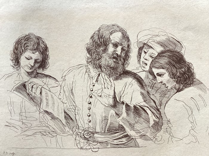 Guercino (1591-1666) after, by Richard Dalton (1715-1791) - The Musicians