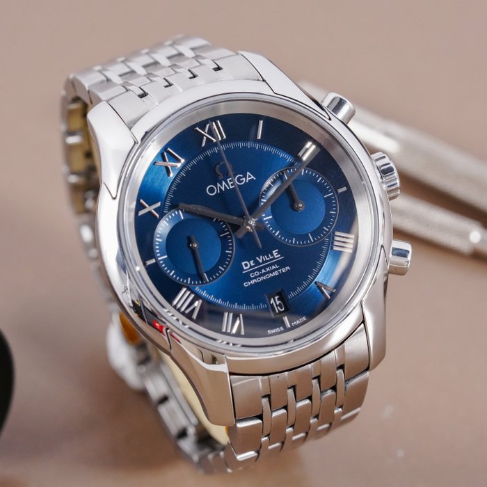 Omega - De Ville Hour Vision Chronograph Blue Dial Date - 431.10.42.51.03.001 - Mænd - 2011-nu