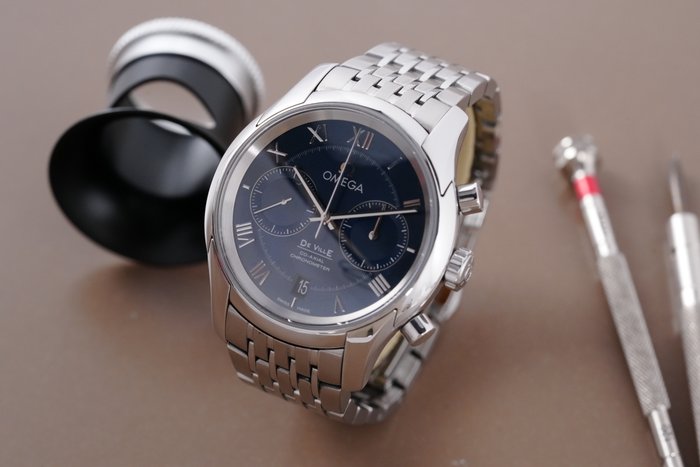 Omega - De Ville Hour Vision Chronograph Blue Dial Date - 431.10.42.51.03.001 - Mænd - 2011-nu