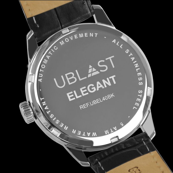 Ublast - " NO RESERVE PRICE " Elegant Date - REF.UBEL40BK - Ingen mindstepris - Automatic - Mænd - Ny