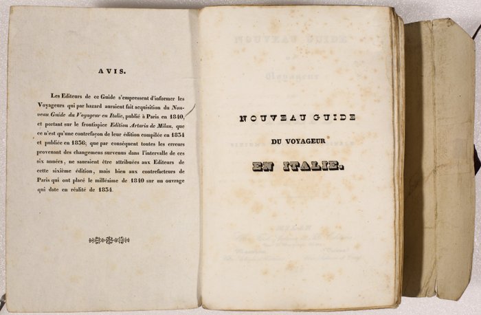 Ferd. Artaria - Nouveau guide du voyageur en Italie - 1842