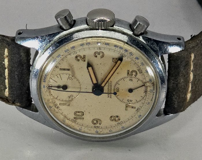 Lotron Watch - Stahl/Chrom - Chronograph - Kaliber Venus 170 - Mænd - Schweiz omkring 1940