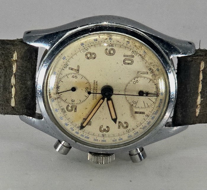 Lotron Watch - Stahl/Chrom - Chronograph - Kaliber Venus 170 - Mænd - Schweiz omkring 1940