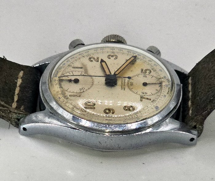 Lotron Watch - Stahl/Chrom - Chronograph - Kaliber Venus 170 - Mænd - Schweiz omkring 1940