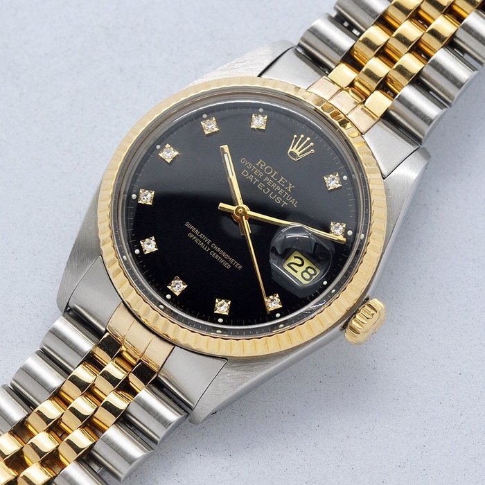 Rolex - Oyster Perpetual Datejust Diamonds - Ref. 16013 - Mænd - 1980-1989