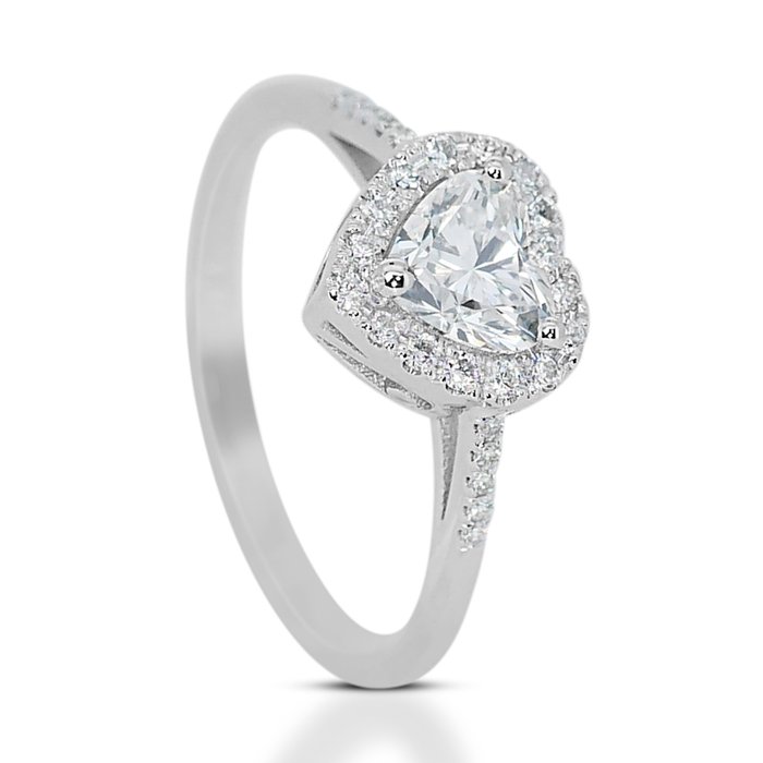 Ring - 18 kraat Hvidguld -  1.16ct. tw. Diamant (Natur) - Diamant - Top Ring