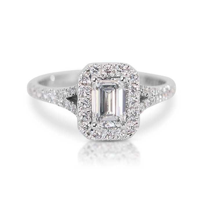 Ring - 18 kraat Hvidguld -  1.38ct. tw. Diamant (Natur) - Diamant