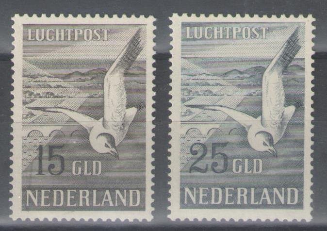 Holland 1951 - Luftpost Måger - NVPH LP12/LP13