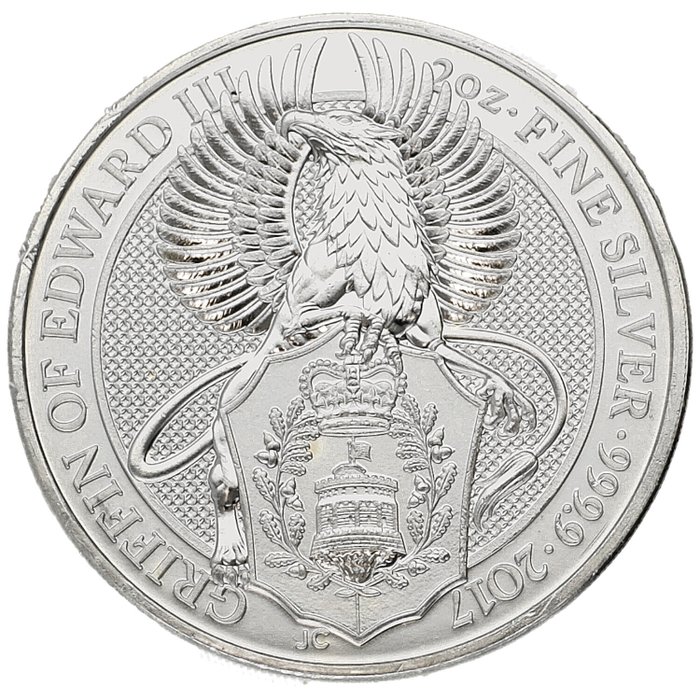 Storbritannien. Elizabeth II. 5 Pounds 2017 "Griffin of Edward III" (1x)  (Ingen mindstepris)