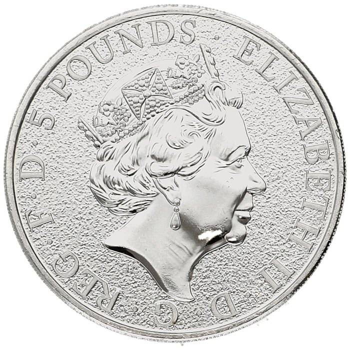 Storbritannien. Elizabeth II. 5 Pounds 2017 "Griffin of Edward III" (1x)  (Ingen mindstepris)