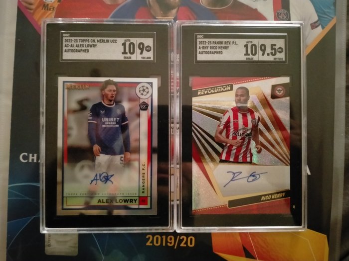 2022/23 - Panini Topps - Merlin UEFA Revolution - Rico Henry  Alex Lowry - Autographs - 2 Graded card - SGC Auto 10