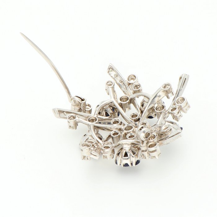 Broche - 18 kraat Hvidguld Diamant (Natur)