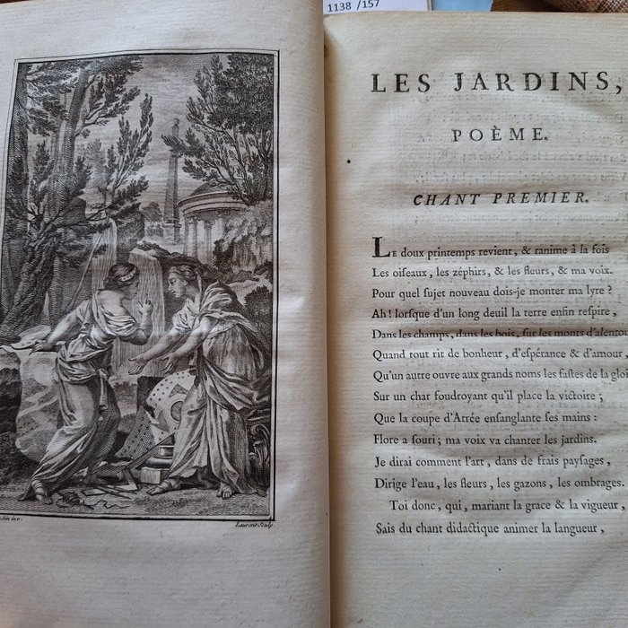 De Lille - Les jardins ou L'art d'embellir les paysages. - 1782