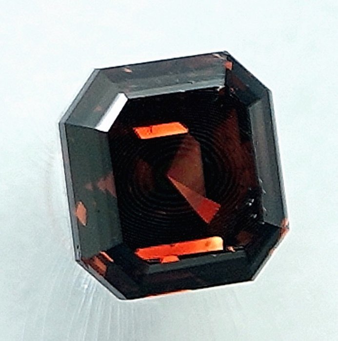 1 pcs Diamant  (Naturfarvet)  - 0.35 ct - Fancy deep Orange nuance Brun - SI2 - International Gemological Institute (IGI)