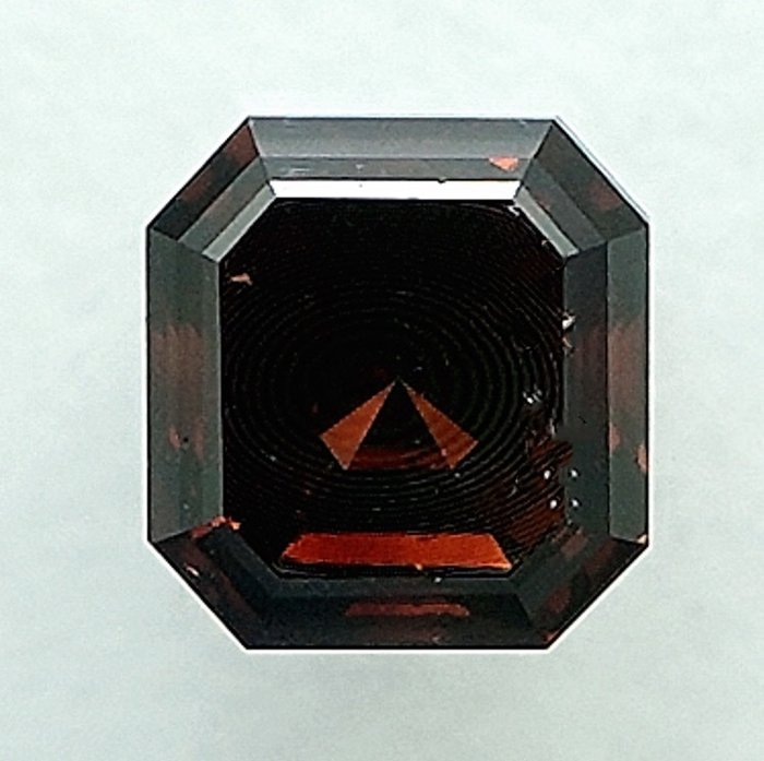 1 pcs Diamant  (Naturfarvet)  - 0.35 ct - Fancy deep Orange nuance Brun - SI2 - International Gemological Institute (IGI)