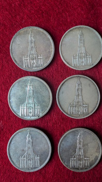 Tyskland. 5 Reichsmark 1934 1935