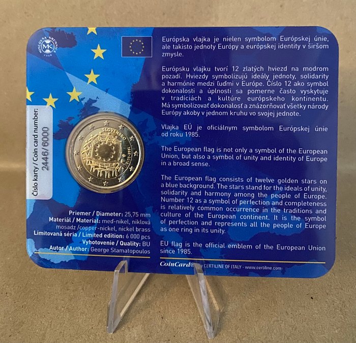 Slovakiet. 2 Euro 2015 "30 Years European Flag"  (Ingen mindstepris)