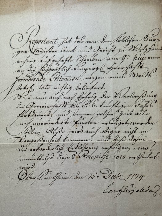 Württembergischee Adel und Ämter - 13 Dokumente des 18. Jahrhundert aus Würtemberg u.a. 2 Schnörkelbriefe - 1729