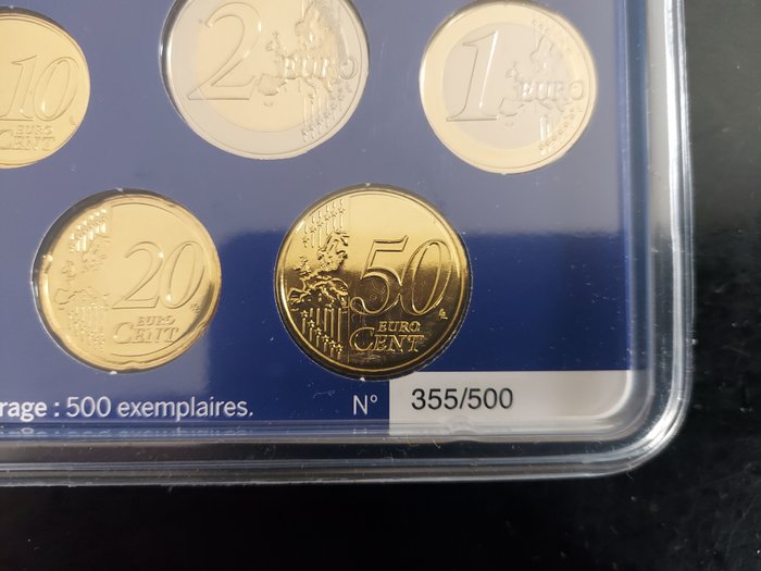 Frankrig. Year Set (FDC) 2022 "20 Ans de l'Euro"  (Ingen mindstepris)