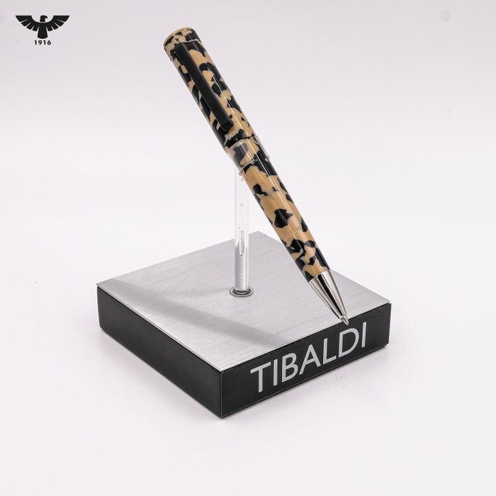 Tibaldi - Perfecta - Vinyl Beige  Black - Kuglepen