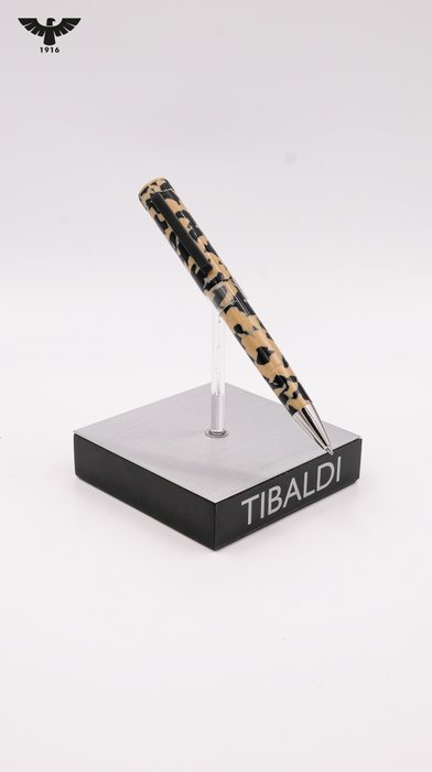 Tibaldi - Perfecta - Vinyl Beige  Black - Kuglepen