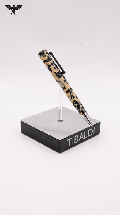 Tibaldi - Perfecta - Vinyl Beige  Black - Kuglepen