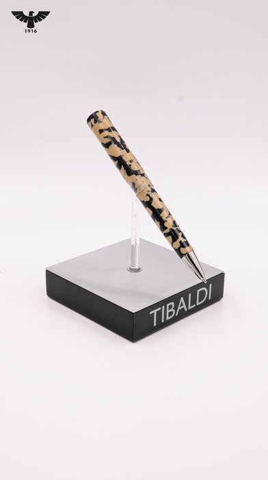 Tibaldi - Perfecta - Vinyl Beige  Black - Kuglepen