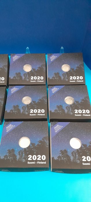 Finland. 2 Euro 2020 "Vaino Linna" + "Turku" (10 monete) Proof