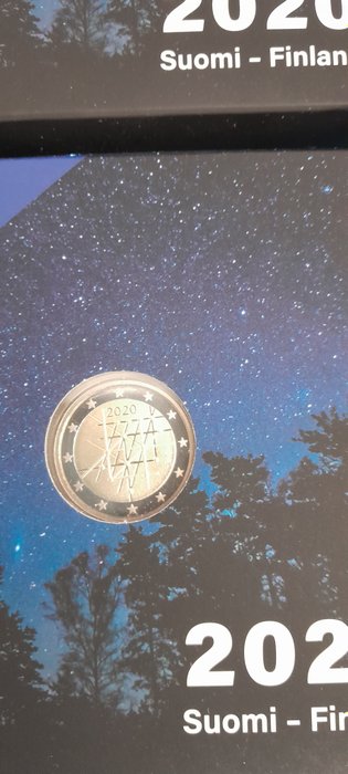 Finland. 2 Euro 2020 "Vaino Linna" + "Turku" (10 monete) Proof