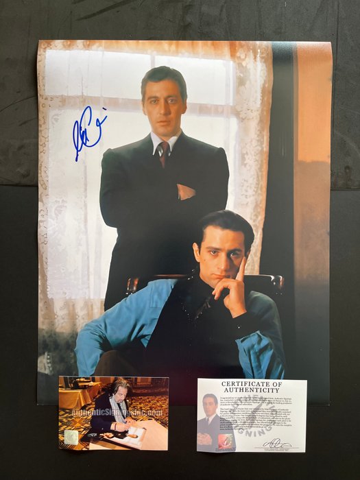 The Godfather, Al Pacino (Michael Corleone) - Signed in Person - with Authentic Signings Certificate - Autograph, photo - No Reserve!