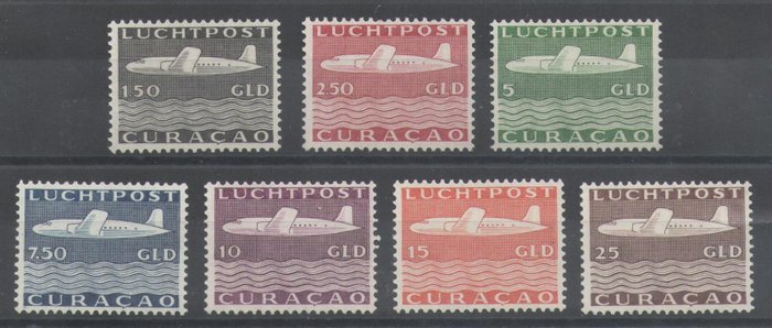 Curaçao 1947 - Luftpost fly - NVPH LP82/LP88