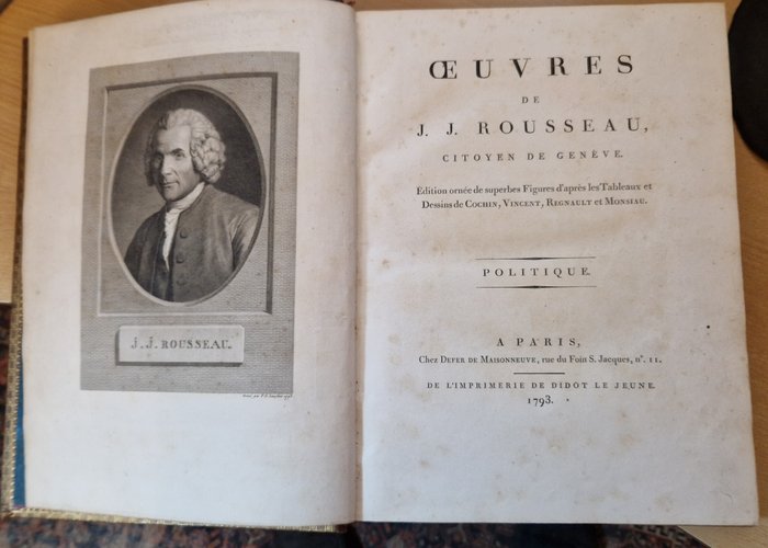 Jean-Jacques Rousseau - Oeuvres de J.J. Rousseau, Citoyen de Genève - Oeuvres politiques - 1793