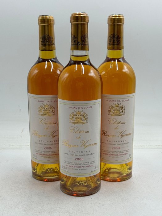 2005 Château de Rayne Vigneau - Sauternes 1er Grand Cru Classé - 3 Flasker (075 L)