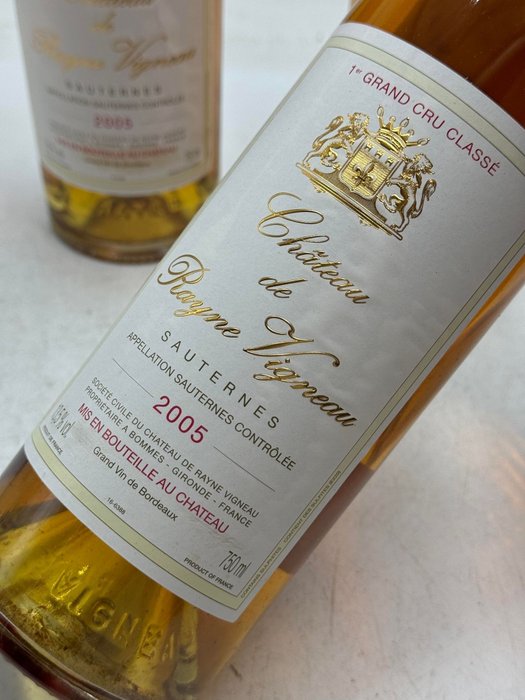 2005 Château de Rayne Vigneau - Sauternes 1er Grand Cru Classé - 3 Flasker (075 L)