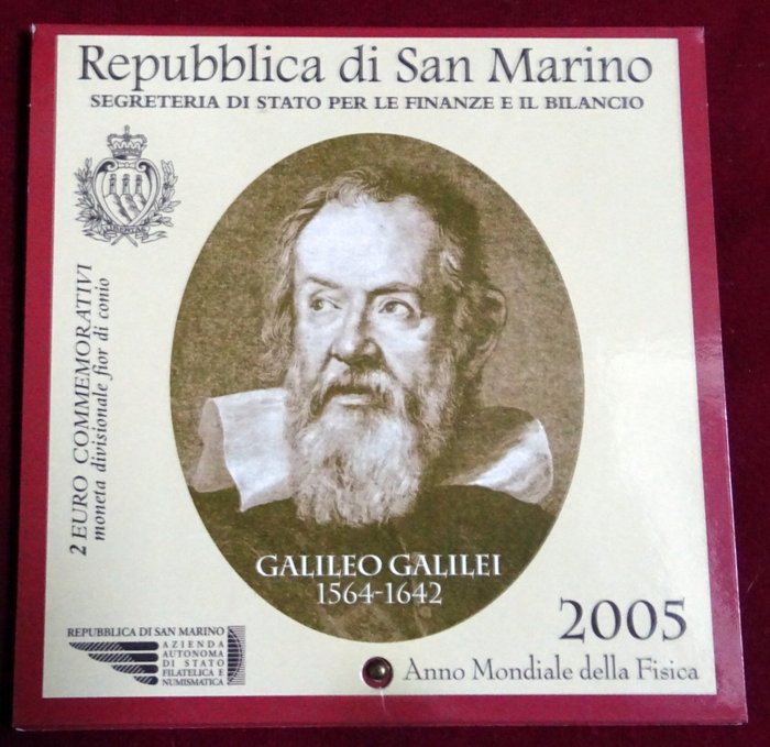 San Marino. 2 Euro 2005 "Galileo Galilei"  (Ingen mindstepris)