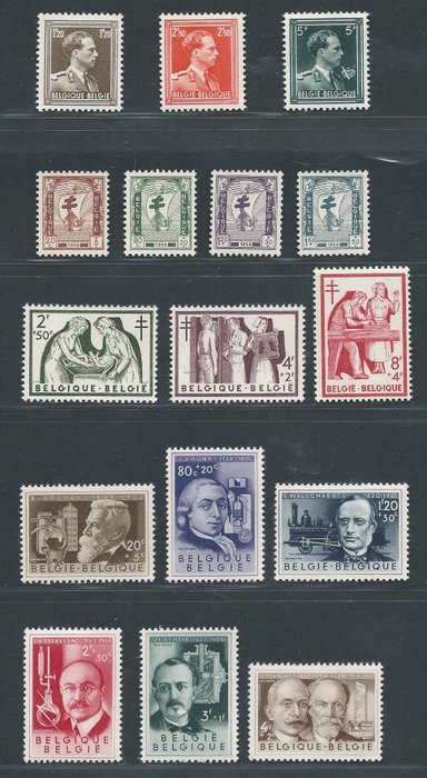 Belgien 1955/1956 - 2 Komplet bind - OBP 961/1007