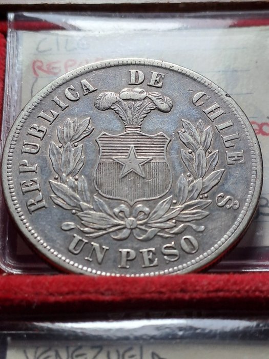 Chile. Peso !883 (Santiago)  (Ingen mindstepris)