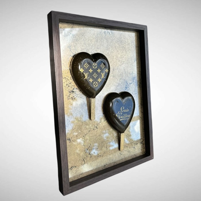 AmsterdamArts - Louis Vuitton lovely Heart popsicles , 3D wall Art